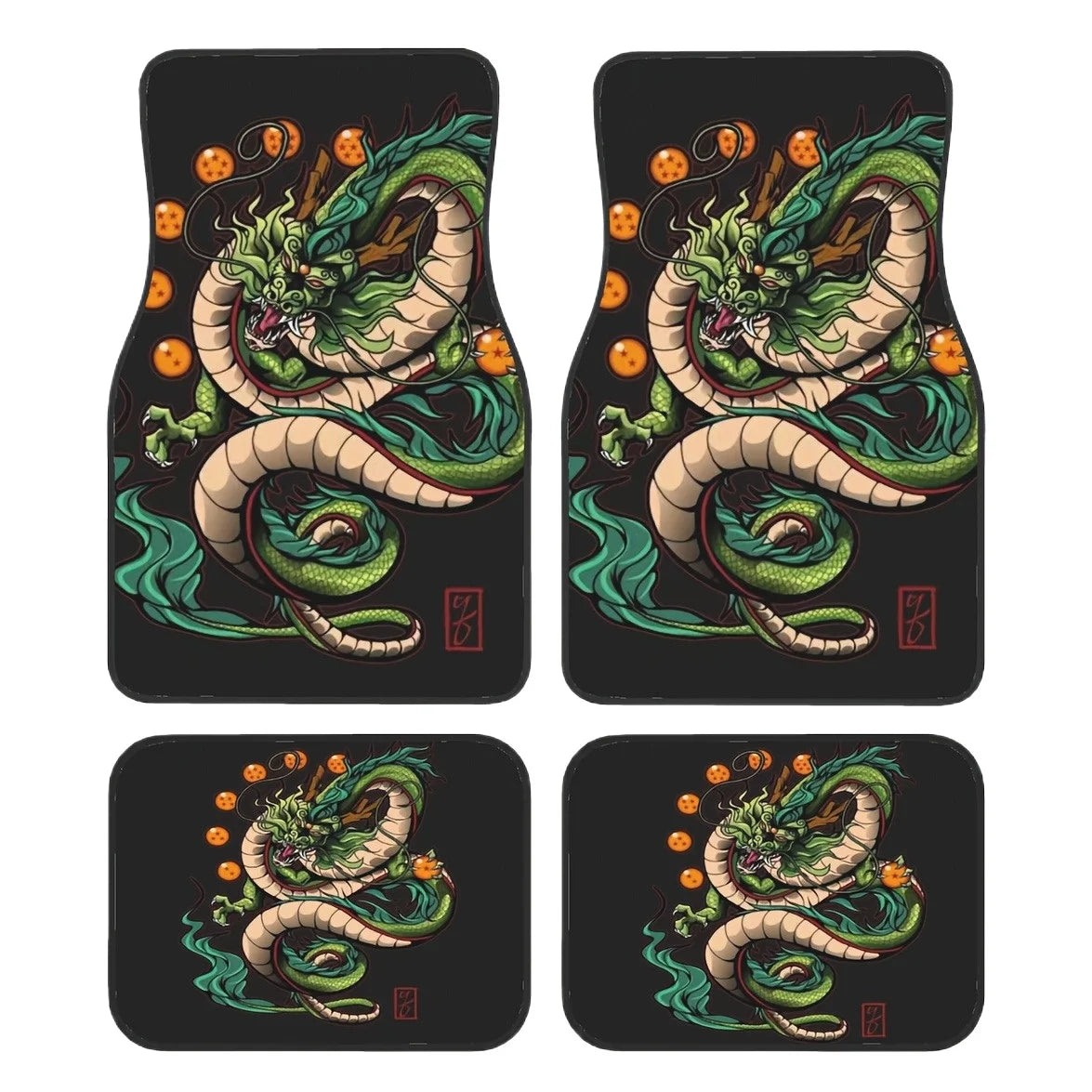 4pcs Dragon King Design Car Mats