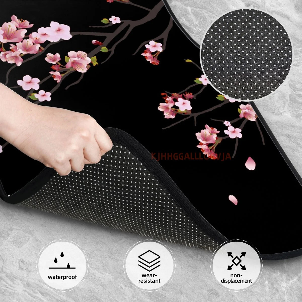 Japanese Sakura Branch 4PCS Crystal Car Mats