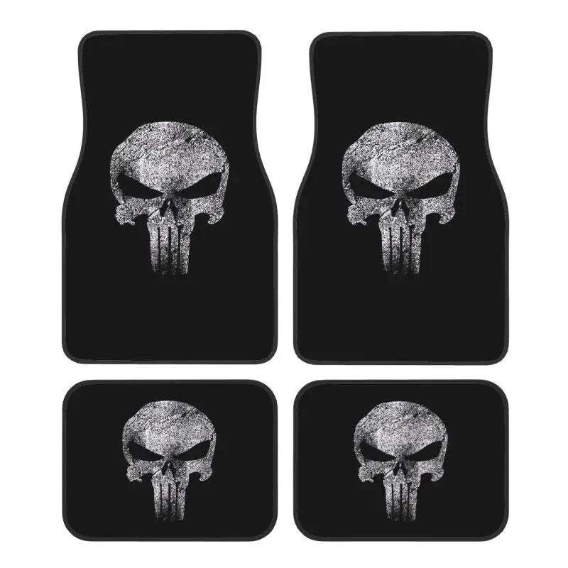 Skeleton Skull Car Floor Mats Set of 4 Pieces