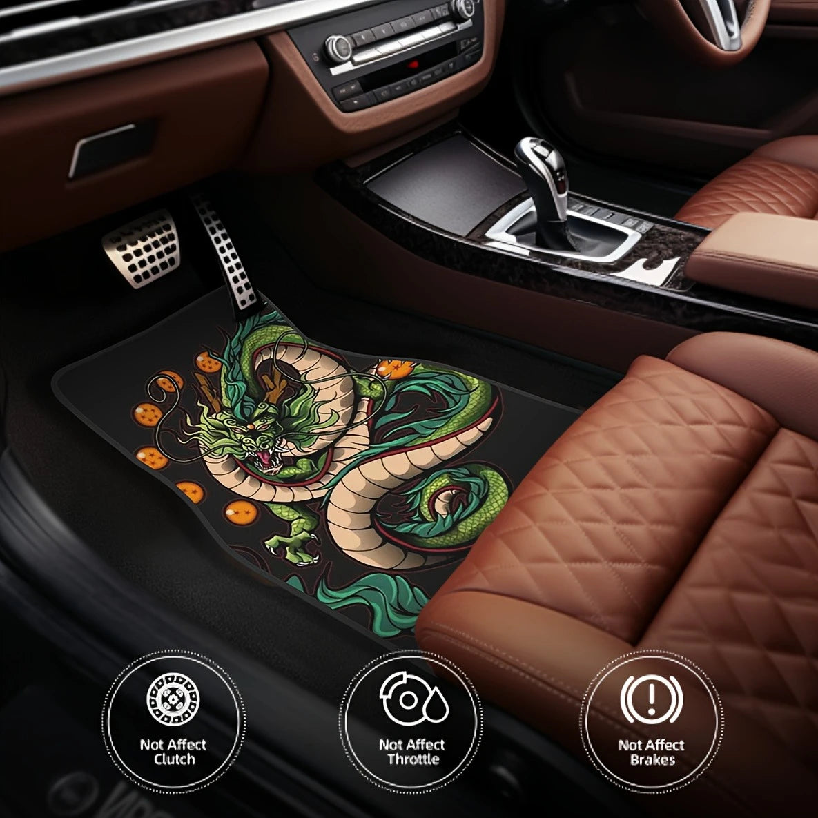 4pcs Dragon King Design Car Mats