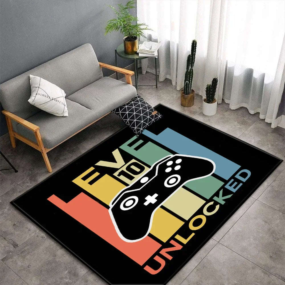 Cartoon Video Game Player Floor Mat