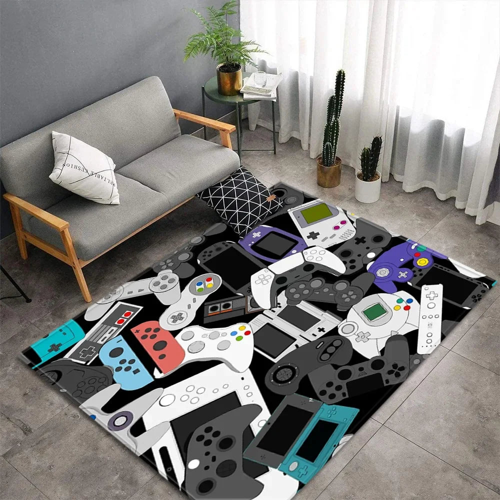 Cartoon Video Game Player Floor Mat