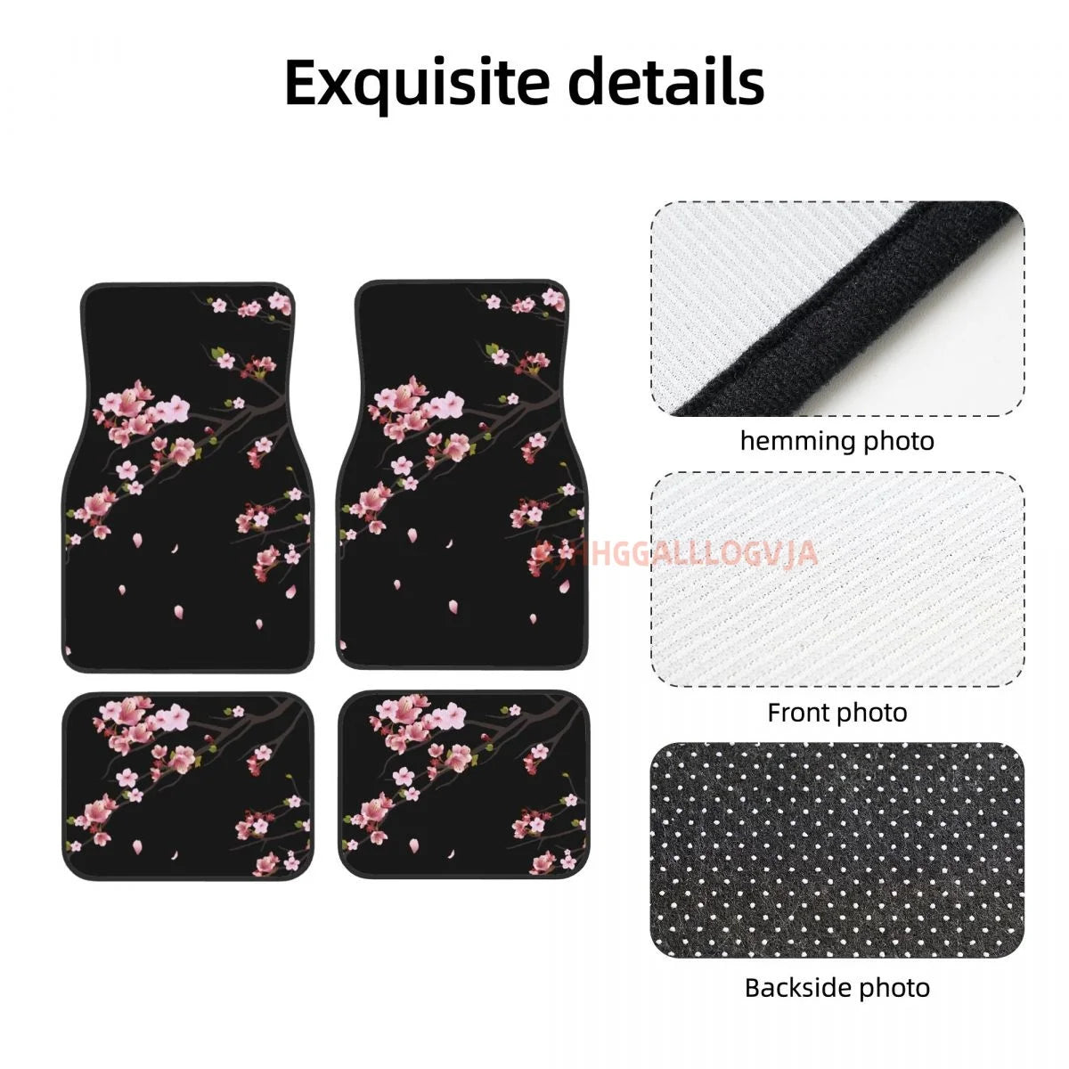 Japanese Sakura Branch 4PCS Crystal Car Mats