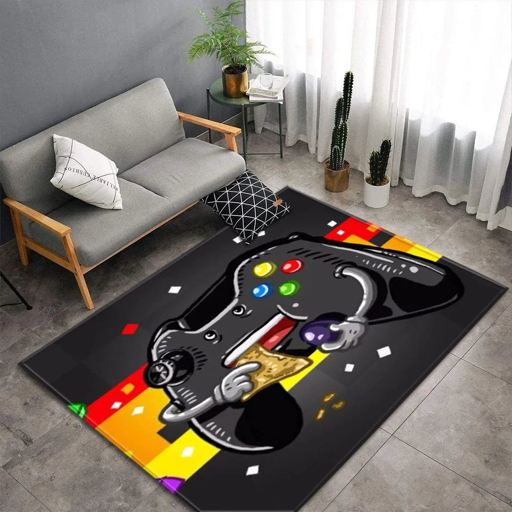 Cartoon Video Game Player Floor Mat