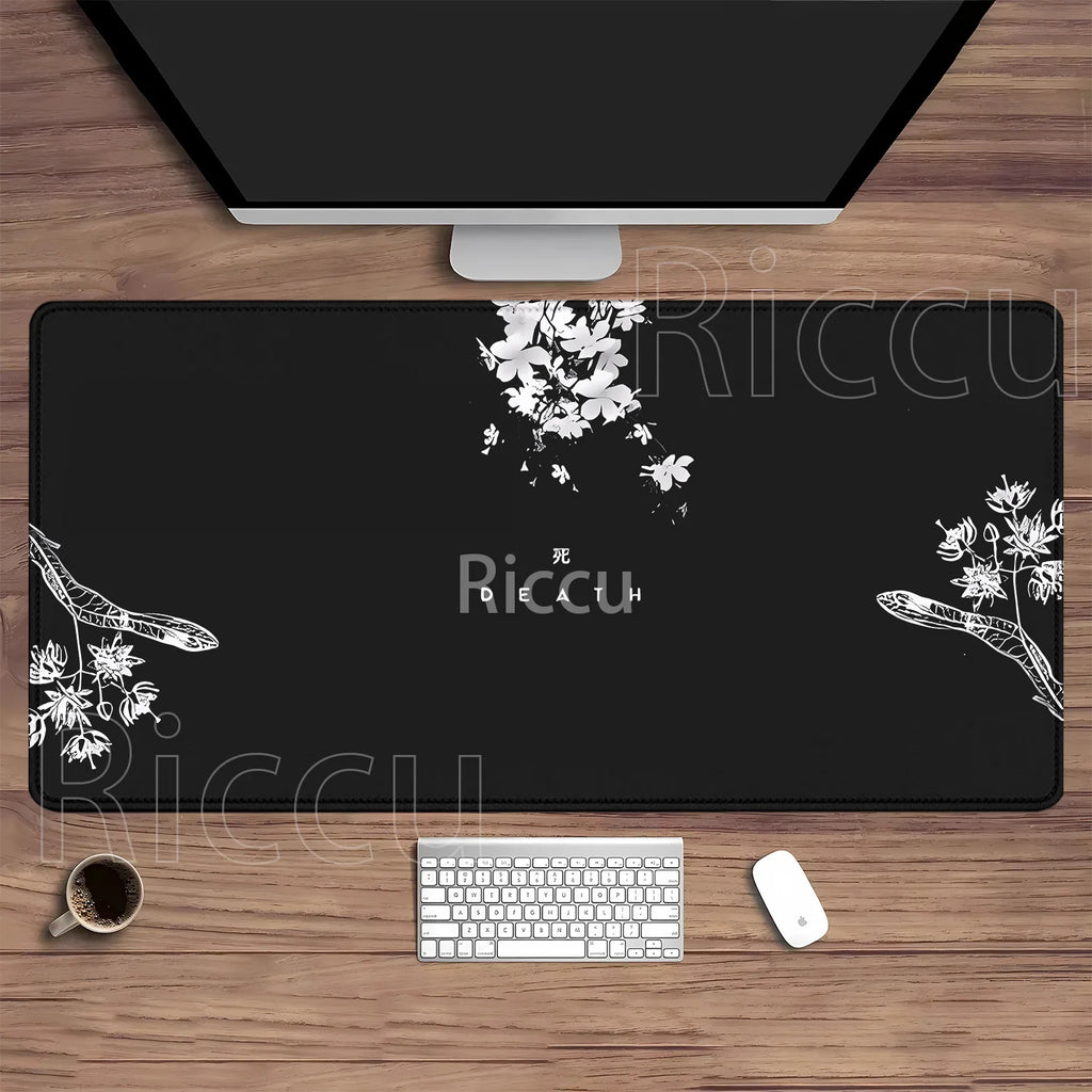 Life and Death Black and White Desk Mat