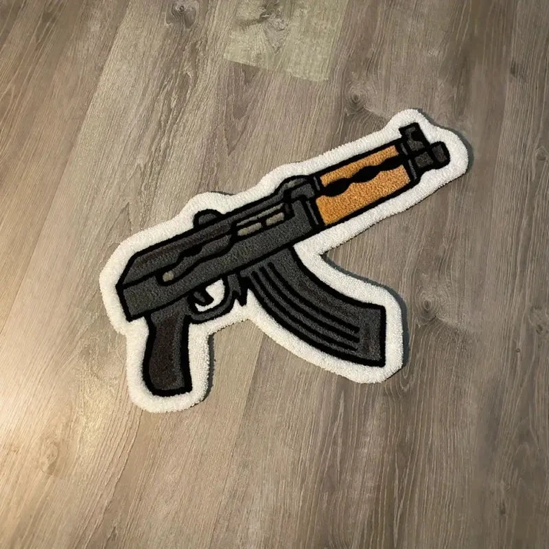 VIKAMA Cartoon-Style Rifle Design Floor Mat