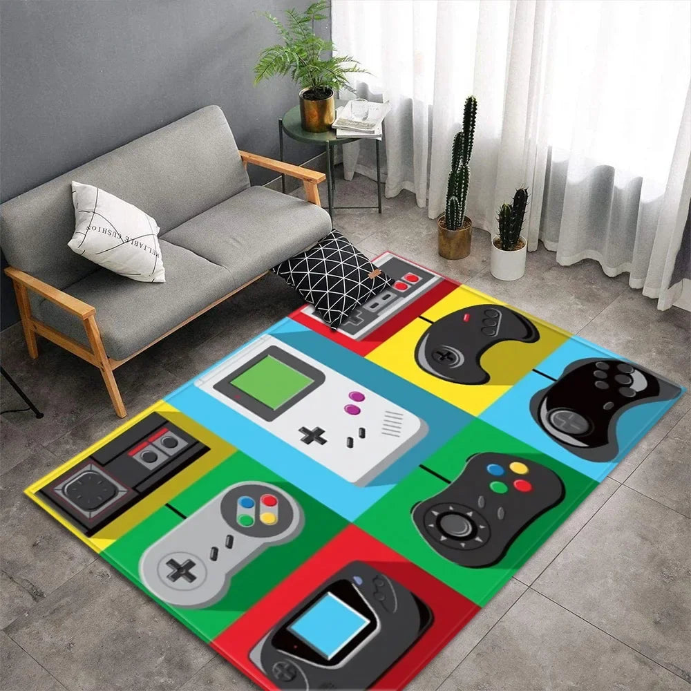 Cartoon Video Game Player Floor Mat