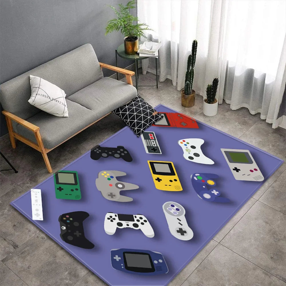 Cartoon Video Game Player Floor Mat