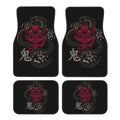 JAPANESE ART ONI MASK Snake Car Floor Mat
