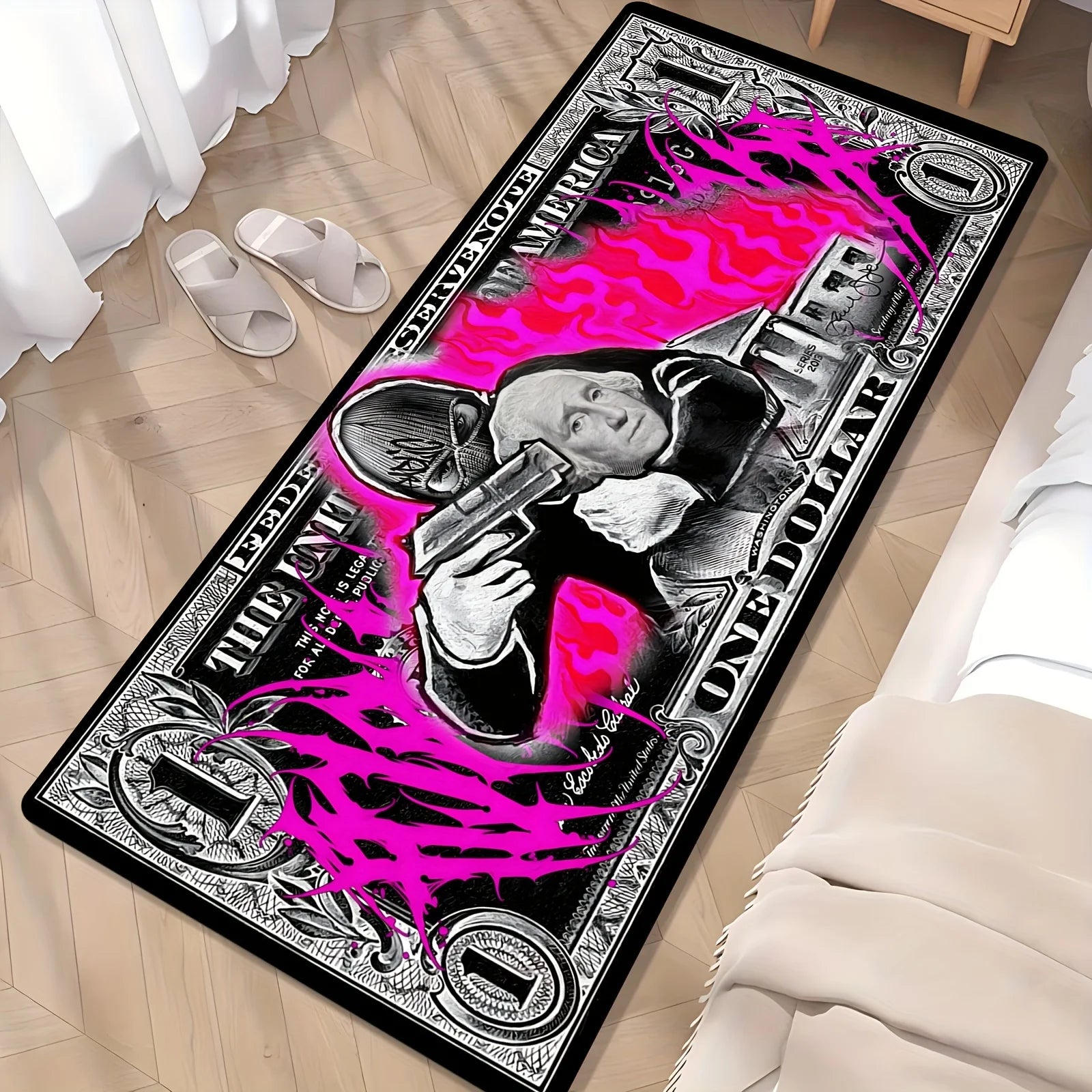 Dollar Bill Motif Floor Mat