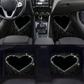 4pcs Car Floor Mats Black Heart