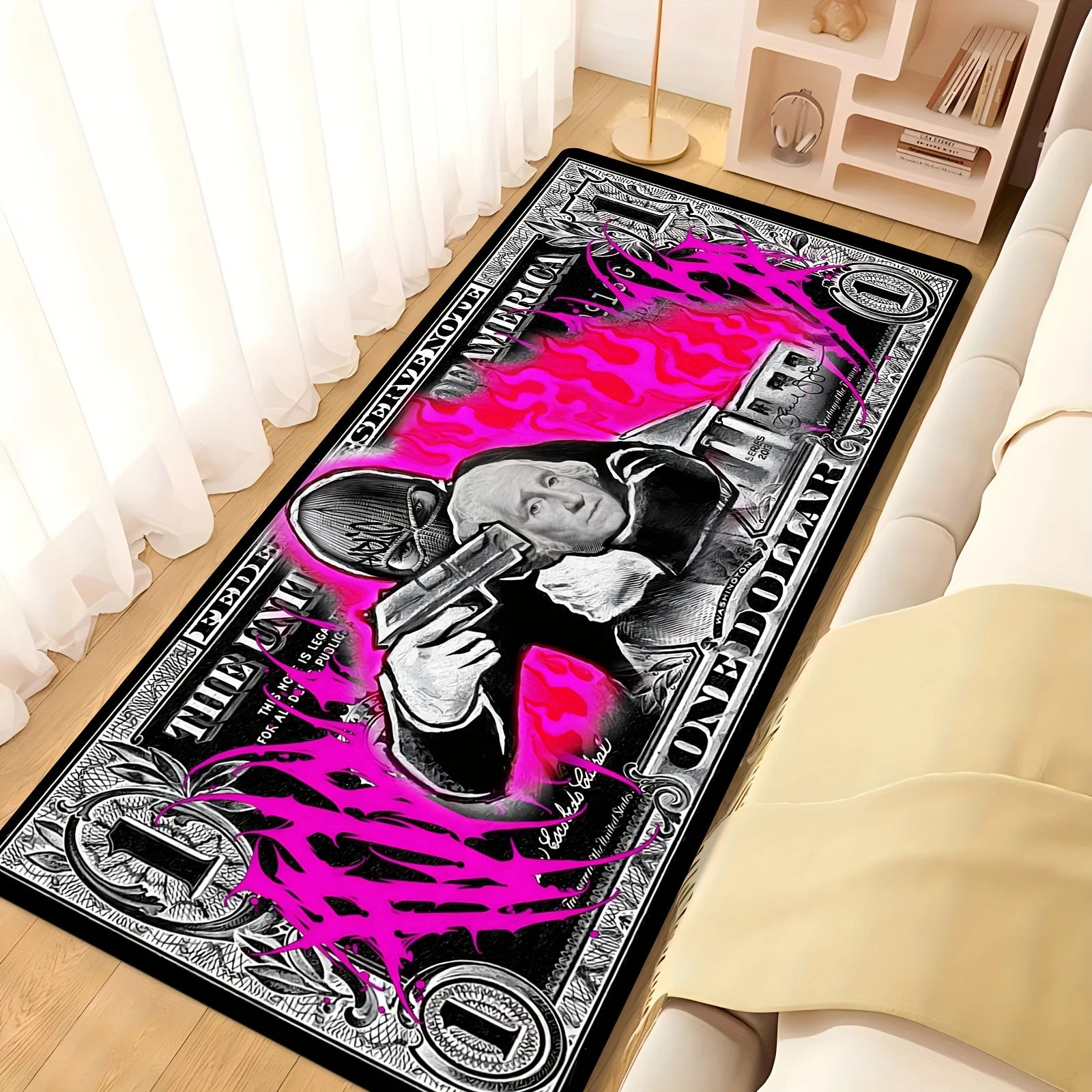 Dollar Bill Motif Floor Mat