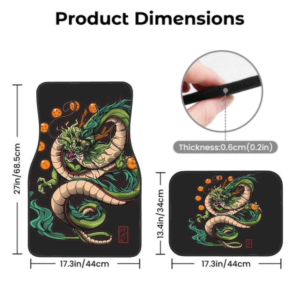 4pcs Dragon King Design Car Mats