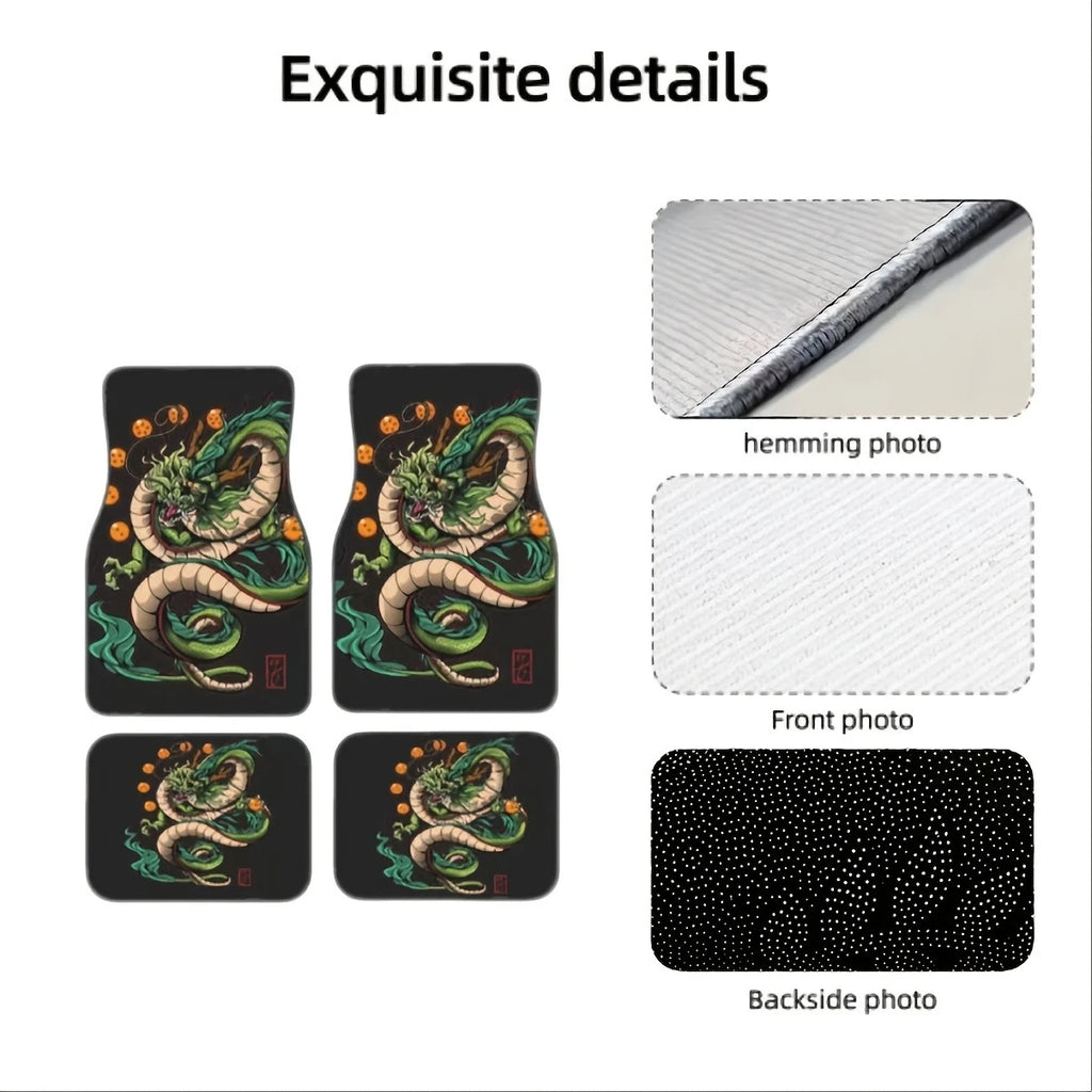 4pcs Dragon King Design Car Mats